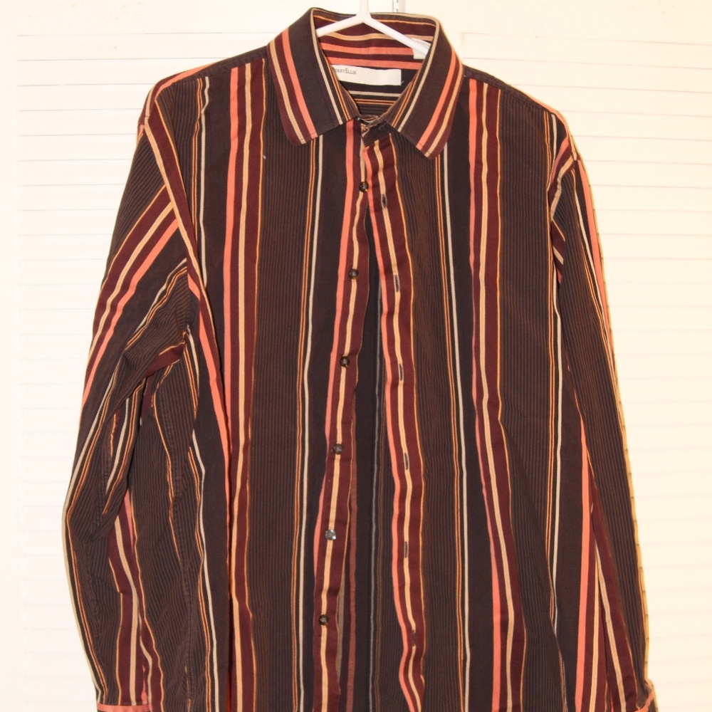 Perry Ellis Striped Button Down